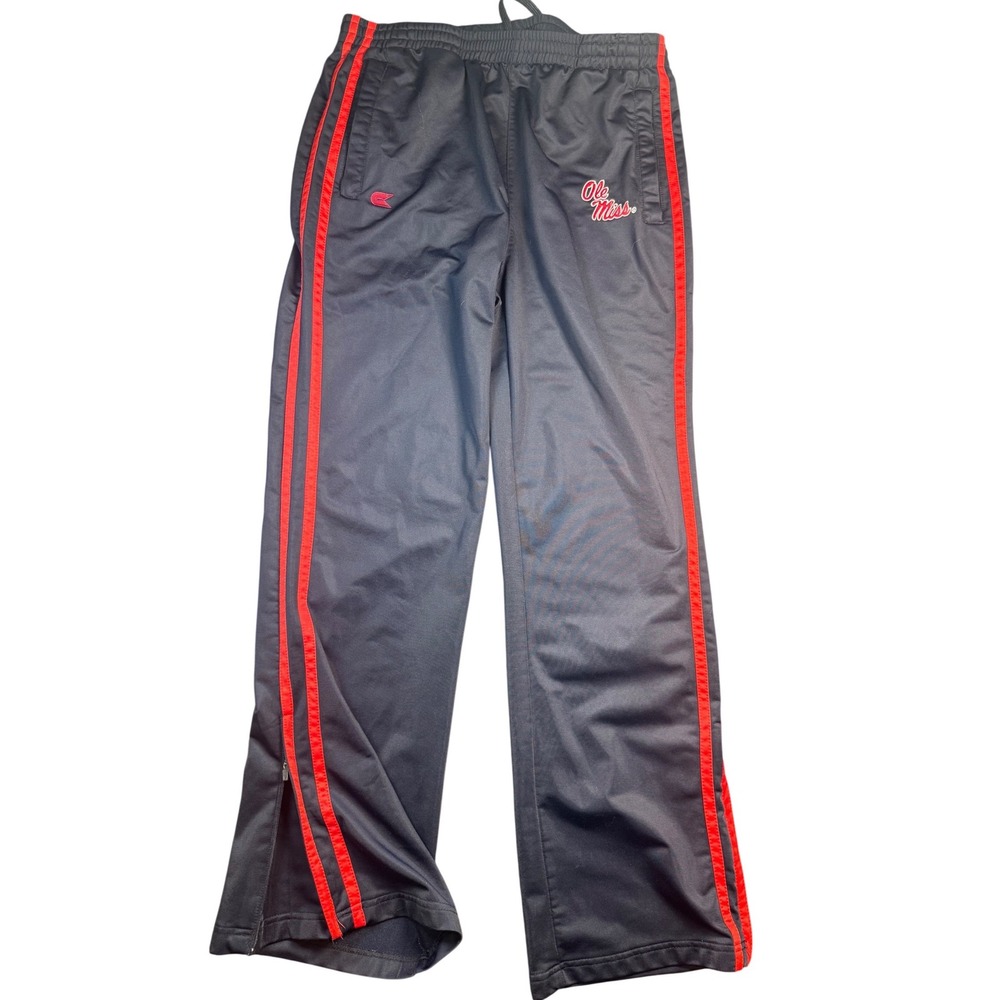 Ole Miss Rebels Track Pants Mens XL Navy Red Athletic Joggers Colosseum SEC Zip